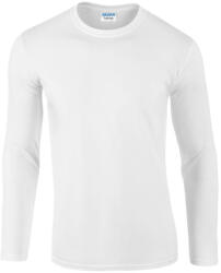 Gildan GI64400 hosszú ujjú unisex póló - white szín (gi64400wh-s)