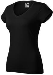 Malfini 162 Fit V-neck női póló fekete színben (1620113)
