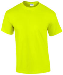 Gildan GI2000 unisex rövid ujjú felnőtt póló - safety green szín (gi2000sfg-5xl)