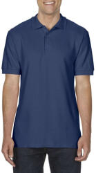 Gildan GI85800 unisex galléros pique pamut póló - navy szín (gi85800nv-s)