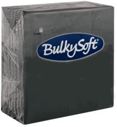 Bulky Soft Papírszalvéta 2 rétegű 33x33 cm 1/4 hajtás 100 lap/csomag - fekete