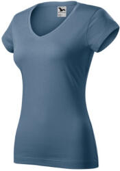 Malfini 162 Fit V-neck női póló farmerkék színben (1626017)