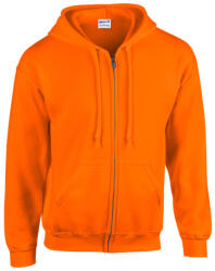 Gildan GI18600 unisex cipzáros kapucnis pulóver - safety orange szín (gi18600sfo-xl)