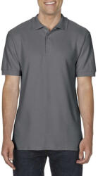 Gildan GI85800 unisex galléros pique pamut póló - charcoal szín (gi85800ch-2xl)
