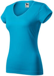 Malfini 162 Fit V-neck női póló türkiz színben (1624412)