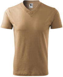 Malfini 102 V-neck unisex póló homok színben (1020813)
