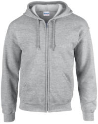 Gildan GI18600 unisex cipzáros kapucnis pulóver - sport grey szín (gi18600sp-xl)