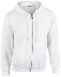 Gildan GI18600 unisex cipzáros kapucnis pulóver - white szín (gi18600wh-s)
