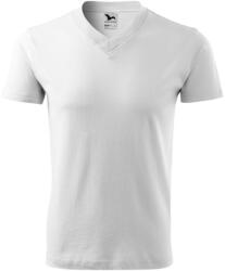 Malfini 102 V-neck unisex póló fehér színben (1020016)