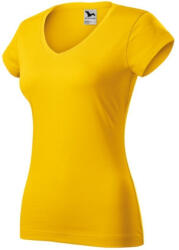 Malfini 162 Fit V-neck női póló sárga színben (1620414)