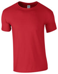 Gildan GI64000 unisex kereknyakú rövid ujjú póló - red szín (gi64000re-m)