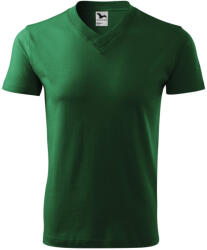 Malfini 102 V-neck unisex póló üvegzöld színben (1020616)