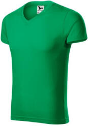 Malfini 146 Slim Fit V-neck férfi póló fűzöld színben (1461618)