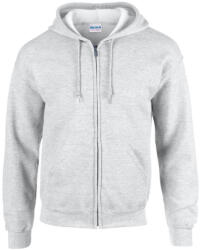Gildan GI18600 unisex cipzáros kapucnis pulóver - ash szín (gi18600as-xl)