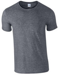 Gildan GI64000 unisex kereknyakú rövid ujjú póló - dark heather szín (gi64000dh-3xl)