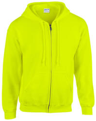 Gildan GI18600 unisex cipzáros kapucnis pulóver - safety green szín (gi18600sfg-xl)