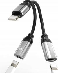 Apple kettős csatlakozó Lightning jack fülhallgató töltőkábel (5904133254482)