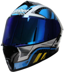 Roy Casca moto rabatabila cu ochelari Safebet HF-130 Z62-B, Culoare Negru Albastru, Marime XXL (ROY32217) - mxenduro