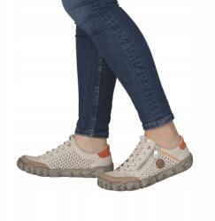 RIEKER Bézs Női Cipő Narancssárga Könnyű Sneaker 38-as (L0355-61)
