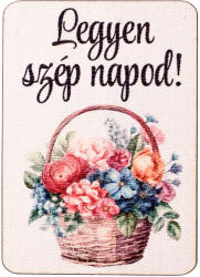 Valex Decor 4db. "Legyen szép napod! " feliratos dekor fa tábla 7 x 5cm (GV04-412)