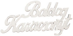 Valex Decor 4 db. "Boldog Karácsonyt" felirat fából 10 x 5cm - Fehér (MT5-25)