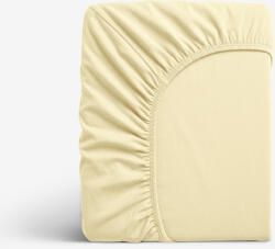 Goldea cearceaf de pat cu elastic din jersey - culoarea bananei 140 x 200 cm