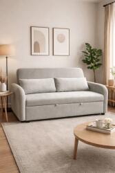  Canapea Sunny 2 Locuri Extensibila 170x90x90 cm Tapiterie Catifea Velvet Gri Deschis (cod: 25092) (C3826-676) Canapea