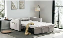  Canapea extensibila 2 locuri 140x77x90 cm Tapitata Catifea Gri Deschis Model One (cod: 25085) (C3134-5132) Canapea