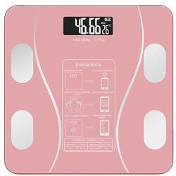 Flippy Cantar Electronic Inteligent De Baie Flippy Cu Aplicatie Smart, Corporal, Ecran Digital Iluminat, Termometru, Suporta Maxim 180 Kg, 26 x 26 cm, Baterii, Roz (125822) Cantar baie