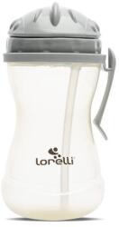 LORELLI Biberon sport cu clips lateral, cu pai moale si flexibil, capac de protectie rotativ, 360 ml, Grey Yellow (1023009 0006)