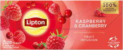 LIPTON Zmeura si Merisoare, ceai, fructe, 20 pliculete (1100013551)