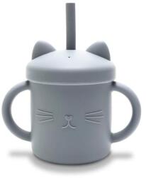 LORELLI Canuta cu manere si pai, din silicon natural, 9 luni+, Grey (1023066 0003)