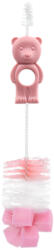 LORELLI Perie de curatat biberoane, tetine si cani, Bear, Blush Pink (1024026 0005)