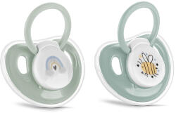 LORELLI Set 2 suzete cu capac, silicon moale, 0 luni+, Iceberg Green (1022071 0006)