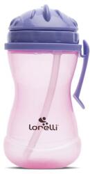 LORELLI Biberon sport cu clips lateral, cu pai moale si flexibil, capac de protectie rotativ, 360 ml, Purple Pink (1023009 0005)