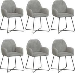 vidaXL Scaune de dining 6 pcs Catifea Gri deschis 55 x 50 x 84 cm GartenMobel Dekor (3428383)