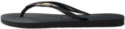 Havaianas Slim Logo Metallic Șlapi Damă în Culoare Neagră 4119875-0192 (4119875-0192)
