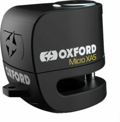 Oxford Micro XA5 LK214 Blocaj de Frână de Disc pentru Motocicletă cu Alarmă și Bolt de 5.5 mm Culoare Neagră (LK214)