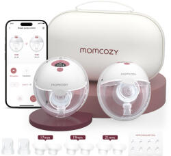 Momcozy M5 Smart Hands-Free Dupla Mellszívó, piros