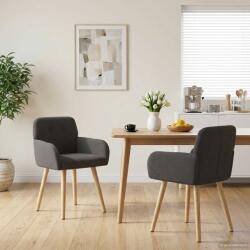 vidaXL Scaune de dining 2 pcs Bouclé Gri închis 59 x 57 x 85 cm GartenMobel Dekor (42034327)