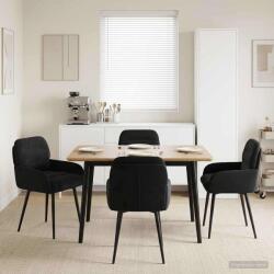 vidaXL Scaune de dining 4 pcs Catifea Negru 59 x 59, 5 x 90 cm GartenMobel Dekor (3428242)