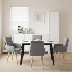 vidaXL Scaune de dining 4 pcs Tesatura Gri deschis 60 x 56 x 96 cm GartenMobel Dekor (3428357)