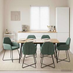 vidaXL Scaune de dining 6 pcs Catifea Verde Marii 55 x 50 x 84 cm GartenMobel Dekor (3428392)