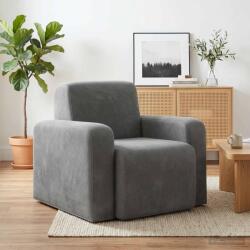 vidaXL Fotoliu Gri închis Catifea GartenMobel Dekor (42042430)