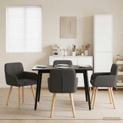 vidaXL Scaune de dining 4 pcs Bouclé Gri închis 59 x 57 x 85 cm GartenMobel Dekor (3428274)