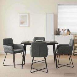 vidaXL Scaune de dining 4 pcs Catifea Gri închis 59 x 56, 5 x 86 cm GartenMobel Dekor (3428210)