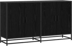 vidaXL Bufet Stejar Negru 134 x 35 x 76 cm Lemn prelucrat GartenMobel Dekor (3446628) Comoda