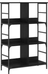 vidaXL Raft pentru carti Stejar negru 78, 5 x 33 x 117, 5 cm metal PB GartenMobel Dekor (8010891) Biblioteca