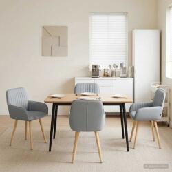 vidaXL Scaune de dining 4 pcs Tesatura Gri deschis 56, 5 x 50 x 87, 5 cm GartenMobel Dekor (3428193)