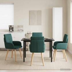 vidaXL Scaune de dining 4 pcs Tesatura Verde închis 60 x 56 x 96 cm GartenMobel Dekor (3428361)